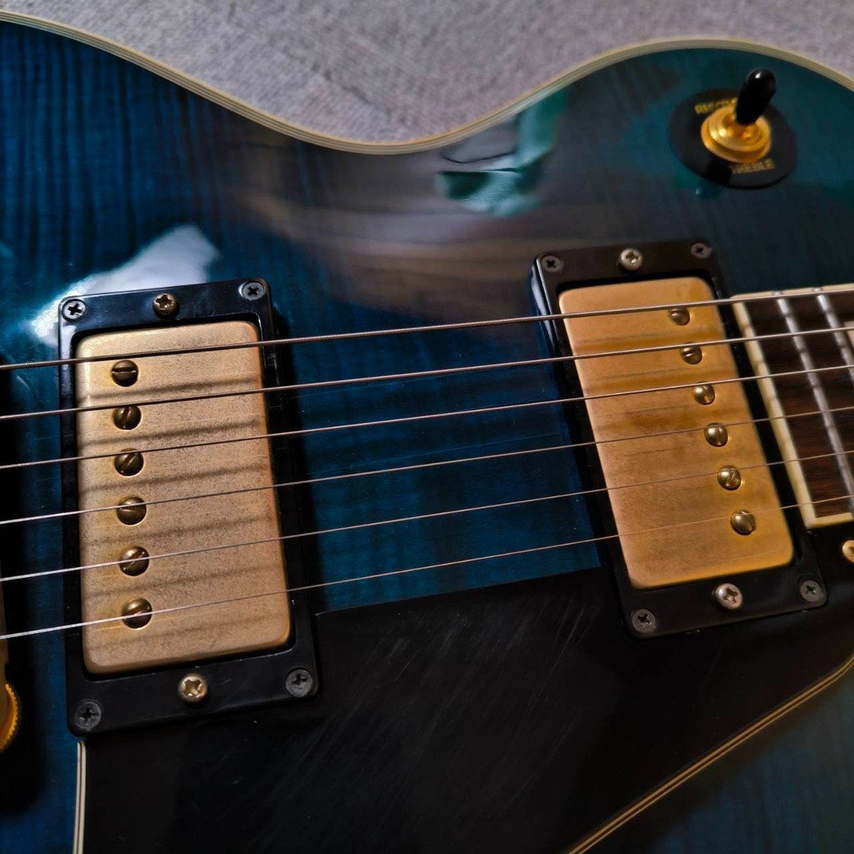 Burny by Fernandes Electric Guitar Les Paul Custom Type RLC-55