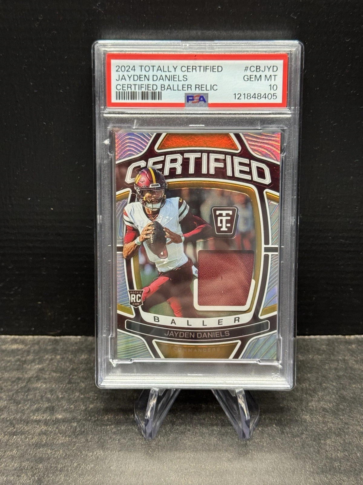 Jayden Daniels Panini Totally Certified Certified Baller Relics #CBJYD Base