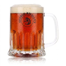George Killiass Bier Glas Krug Bierseidel 0,36l Biere Rousse Pferde Logo Relief