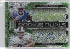 2015 Panini Spectra Neon Green Prizm 2/25 Nick O'Leary Karlos Williams Auto 7eo