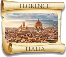 Florence Papyrus Aufkleber / Hoch Auflösung Vinyl Wasserfest