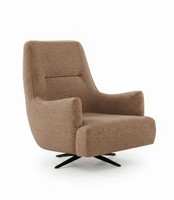 Sessel Drehsessel Modern Braun Edel Luxus Design Polstersessel