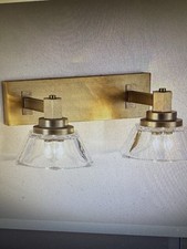 Bathroom Light Fixtures, 2-Light Modern Vanity Lights 29.5 in Gold