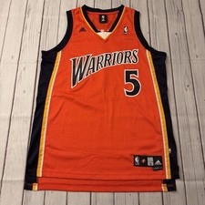 Adidas Golden State GSW Warriors Baron Davis Orange Swingman Jersey Large