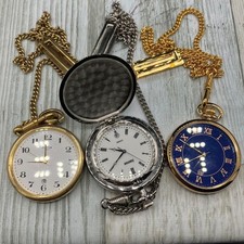 Citizen Pocket Watch Lot of 3 JUNCTION VEGA ANA Quartz Junk For Parts JP