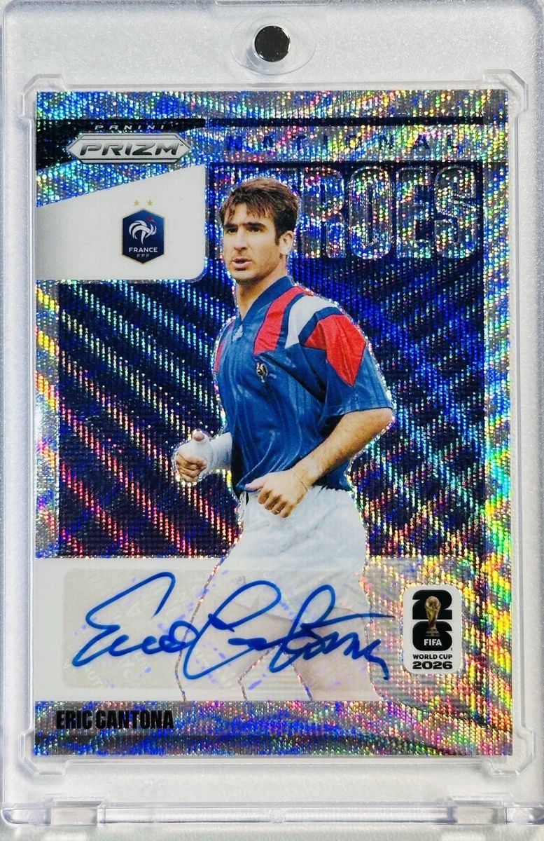Eric Cantona Soccer Autographed Sports Trading Cards & Accessories