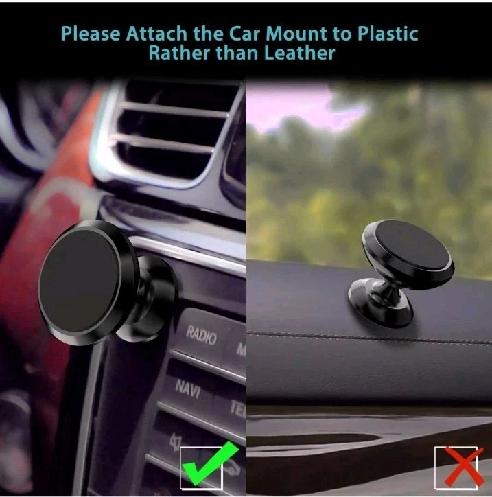 In Car Magnetic Phone Holder Mount Dashboard Dash Mobile Rotate 360 Swivel Stick - Image 2 of 4