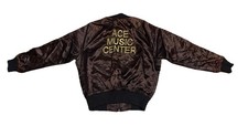 Vintage 70s Satin Bomber Jacket Men L Ace Music Center Full Zip USA Made RD & ME