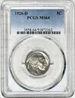 1926 D BUFFALO NICKEL PCGS MS64
