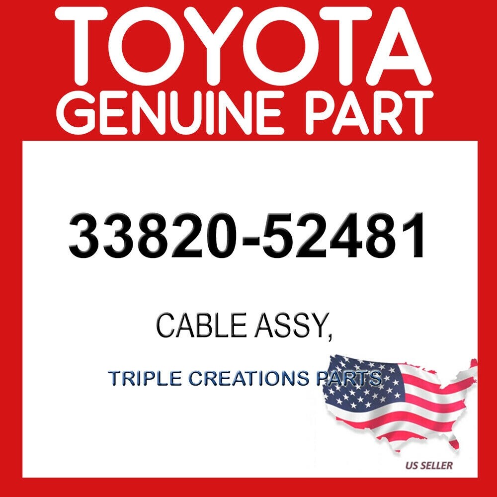Toyota Genuine 3382052481 Cable Assy Transmission Control 33820-52481 OEM