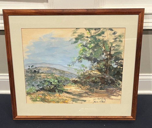 Joyce Clark signierte Ölskizze mit Provenienz Hawaii Landschaft Studie? Angebotener Künstler - Bild 2 von 7
