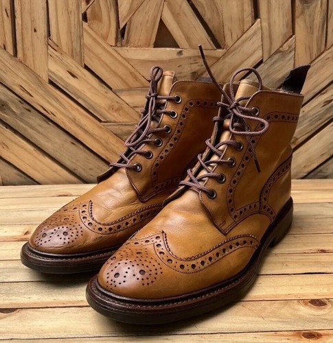Botas de Cuero Marrón Loake 1880 ""BEDALE"" Punta de Ala Brogue Talla REINO UNIDO 9 EE. UU. 10 - Imagen 3 de 15
