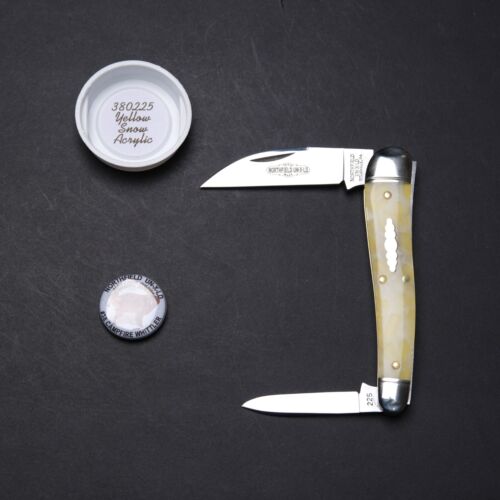 Great Eastern Cutlery GEC Northfield 38 Campfire Whittler - Yellow Snow Acrylic