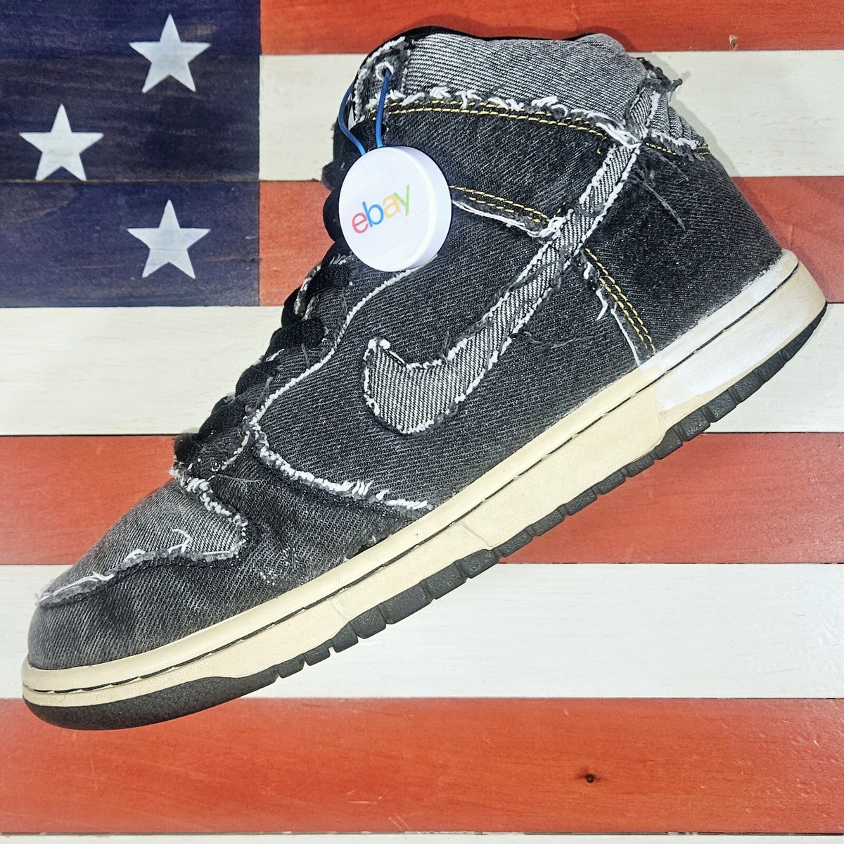 Nike Dunk Hi Denim Black/Black-White Basketball VTG 2006 [312423