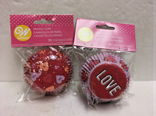 Lot of 2 X 75 count each, Wilton Valentine's Cupcake Baking Cups Liners NIP