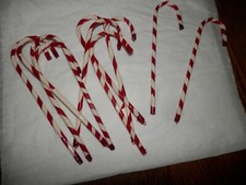 Lot of 10 Red White CANDY CANES Christmas Holiday Decor 7 in. high