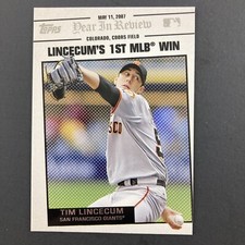 Tim Lincecum 2008 Topps Year In Review Insert #41 San Francisco Giants