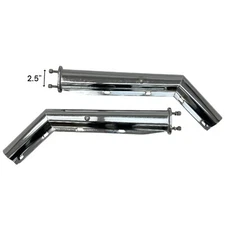 Mud Flap Hangers Chrome Steel Angled 27.5" Semi Truck Peterbilt Kenworth 2.5"