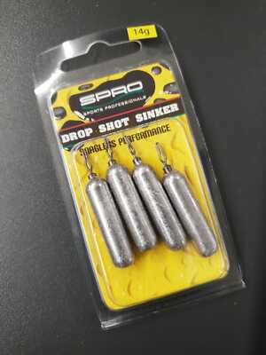 Spro LEAD DROP SHOT SINKER Bleie 14g 4 Stück Dropshot Blei Dropshotblei OVP NEW