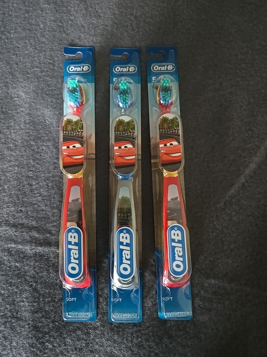 3X Oral-B Toothbrush Stages Soft Cars Kids 5-7 Years Random