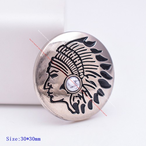 10X Indian Chief Turquoise Leathercraft Concho Clothes Connector Sewing Button - Picture 10 of 51