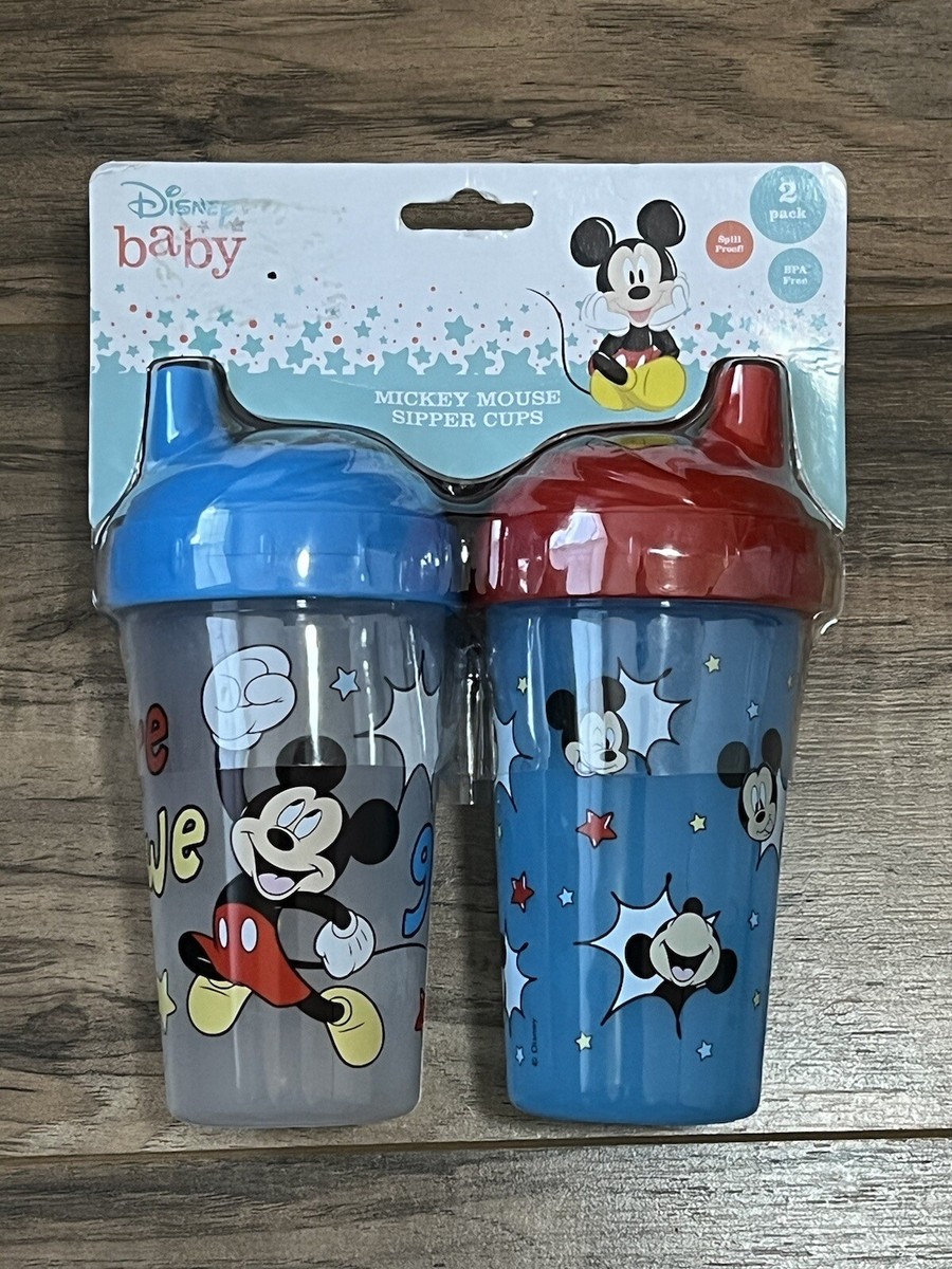 Disney Mickey Mouse Sipper Cups 10 oz Sippy Cup Leak Proof Travel