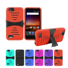 For ZTE Tempo X N9137 Case Armor Kickstand Shock Proof Hard Soft Case Cover 