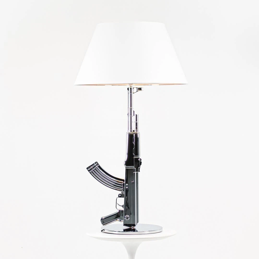 2021 Philippe Starck Flos Gun Table Dimmable Floor Lamp in Chrome 6x Available