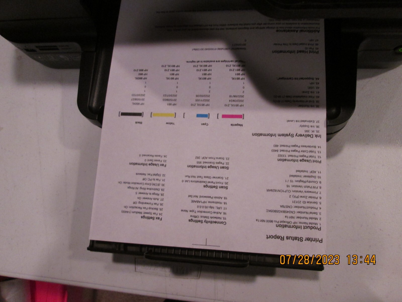 HP Officejet Pro 8600 AllInOne Inkjet Printer not plus New ink 13326