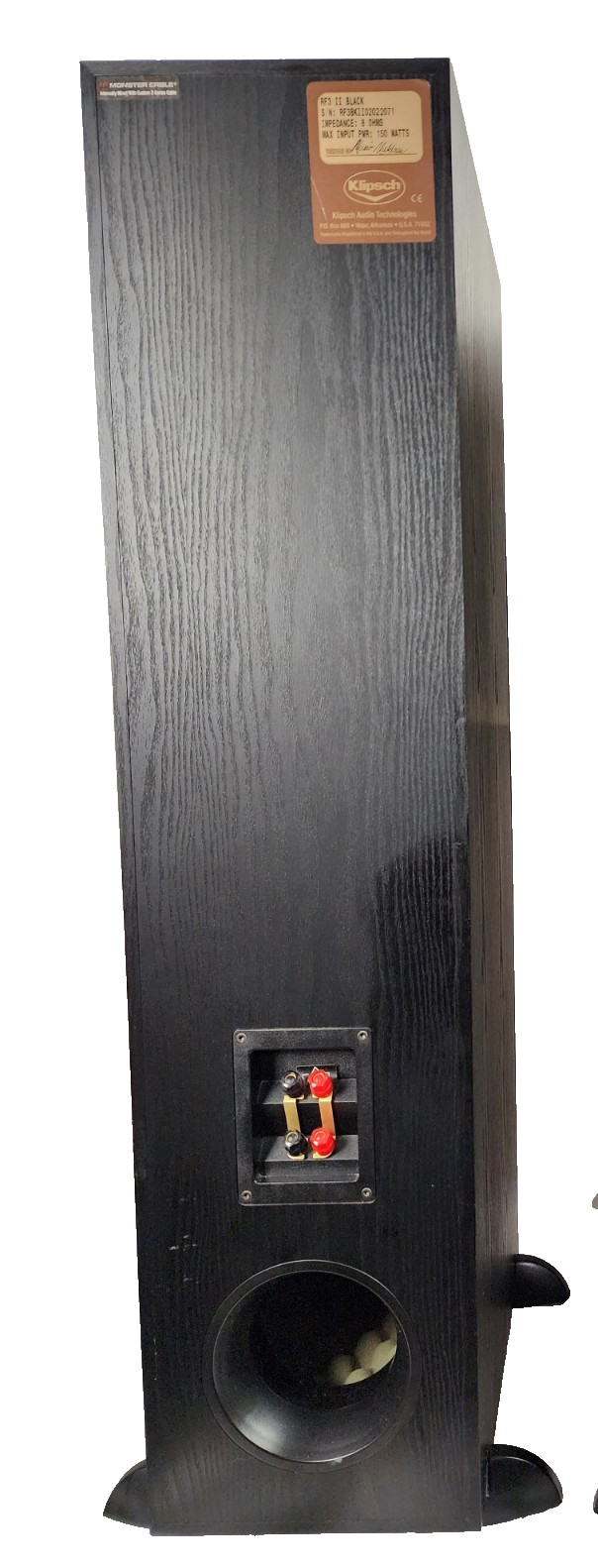 Klipsch RF3 II Black Tower Floor Standing Speakers Box (Each)