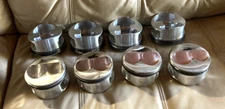 JE set of 8 small block Chevrolet custom 357ci   400 SB  pistons 8125656 dome 