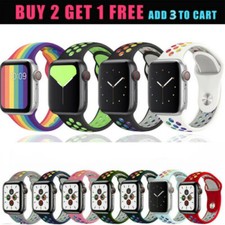 Silicone iWatch Band Sports Strap for 38/40 42/44mm Apple Watch Series 5 4 3 2 6