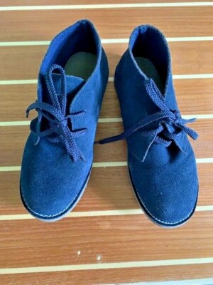 Boys Crewcuts MacAllister Suede boots - Size 4 - Navy Blue - NWOT