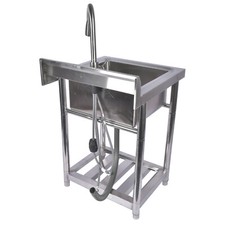 Stainless Steel Freestanding Kitchen Sink for Restaurant, Kitchen, Outdoor