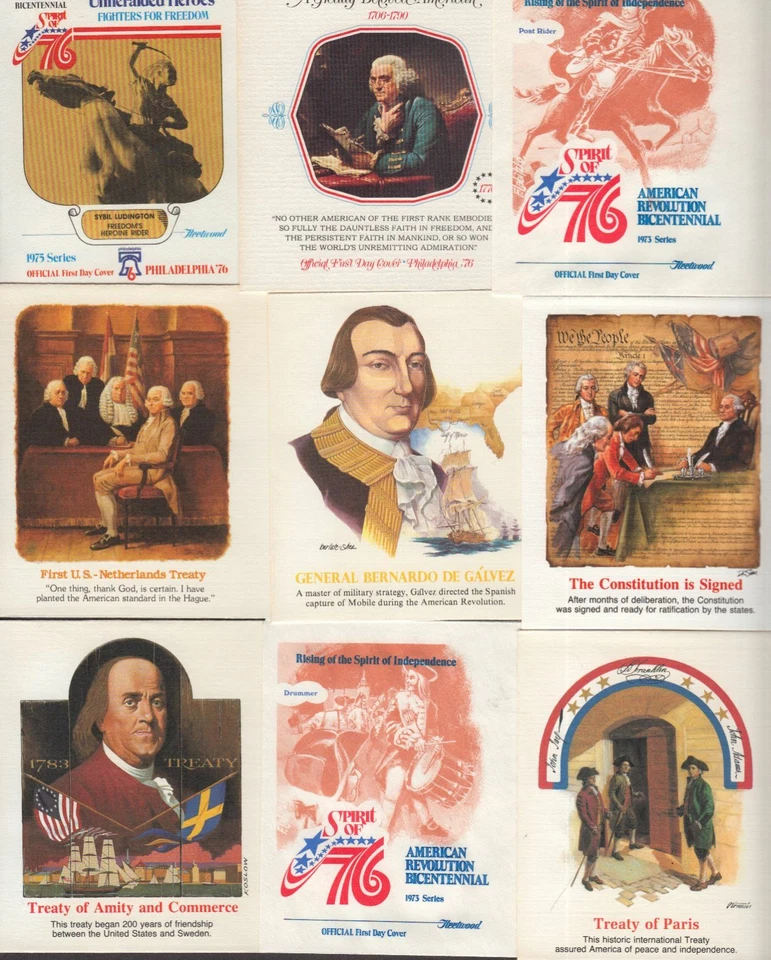 1976 American Revolution History set of 20 different premium Fleetwood cachets - Image 2 of 3