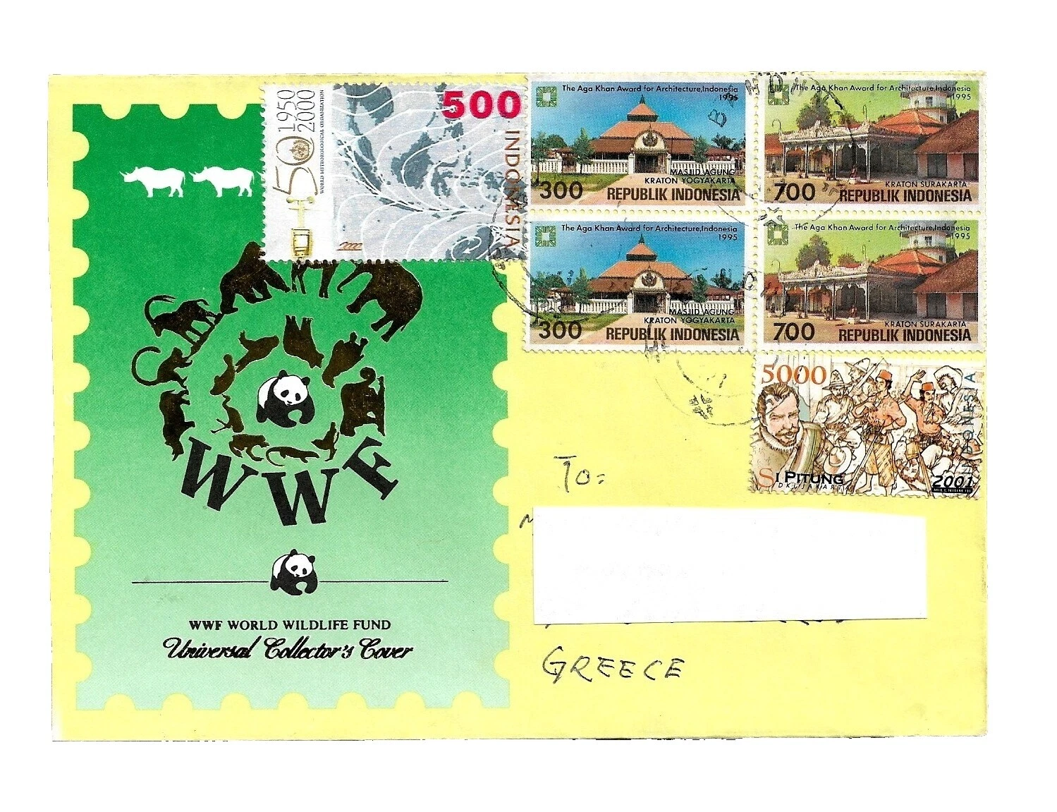 World Wildlife Fund (WWF) Cubierta sellos de Indonesia