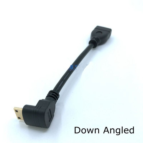 Up Down Right Left Angled Mini HDMI Male to HDMI Female Converter Adapter Cable - Afbeelding 6 van 6