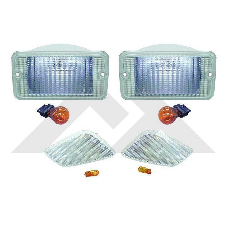 Clignotant blanc avant Jeep Wrangler TJ kit de 4 feux de calandre et aile
