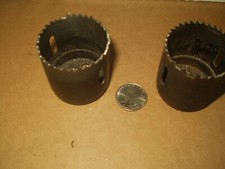 Two Used 1 5/8"" 41 mm Bi-Metal Hole Saws Made in USA