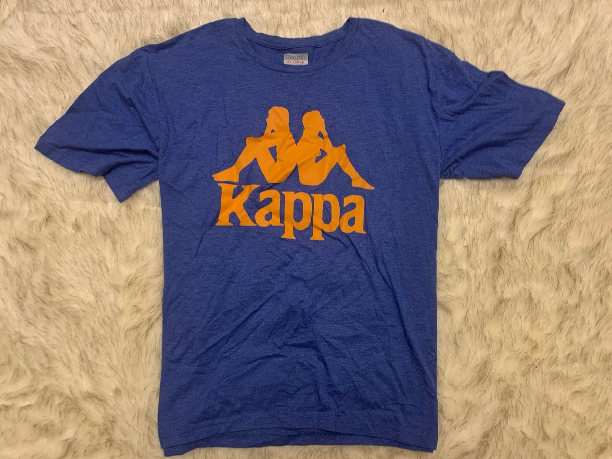 Men's Kappa Blue/Orange Large Logo T-Shirt (XX-Large) | eBay
