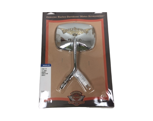 HARLEY DAVIDSON NIB NOS V-WING SHORT STEM MIRROR, RIGHT 91934-97  