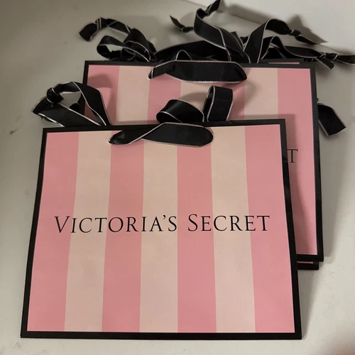 Victoria's Secret 6 Small, Shopping Gift Bags Iconic Stripes