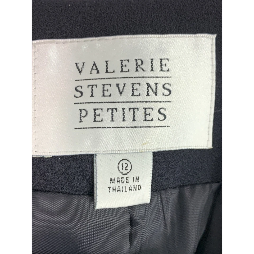 VTG Valerie Stevens Petite 12 Navy Blazer with Vest NWT Jacket One Button 6350 - Image 2 of 4