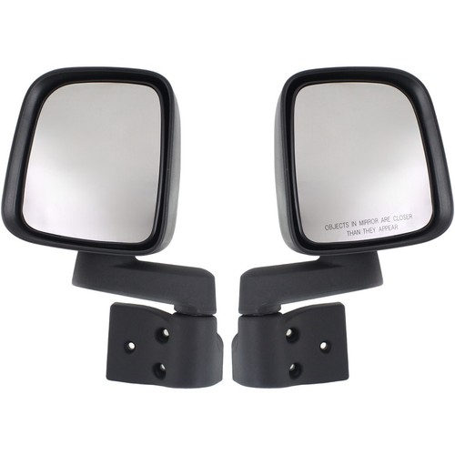 NEW Manual Side View Mirrors Folding Pair Set NEW for 03-06 Jeep Wrangler (BR) - Foto 6 di 6