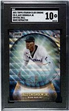 Jazz Chisholm Stadium Club Chrome Crystal Ball Wave SP #CB-8 SGC 10 GEM MINT RC