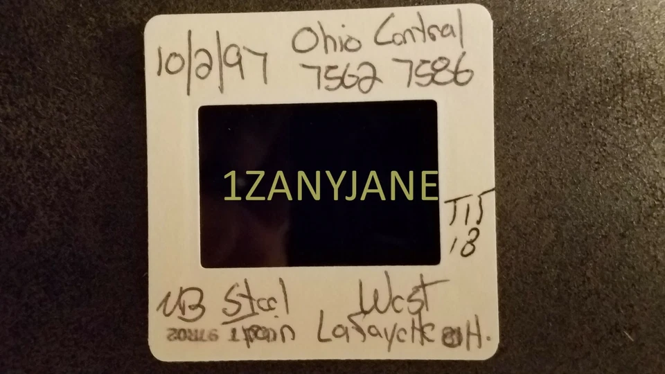 T1518 TRAIN SLIDE Railroad Linha Principal OHIO CENTRAL 7562 7586 NB TREM DE AÇO 1997 - Imagem 2 de 2