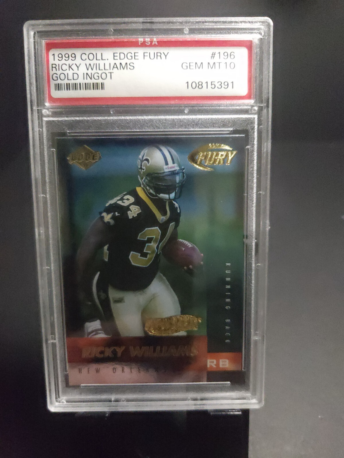 Ricky Williams Collector's Edge Fury #196 Gold Ingot