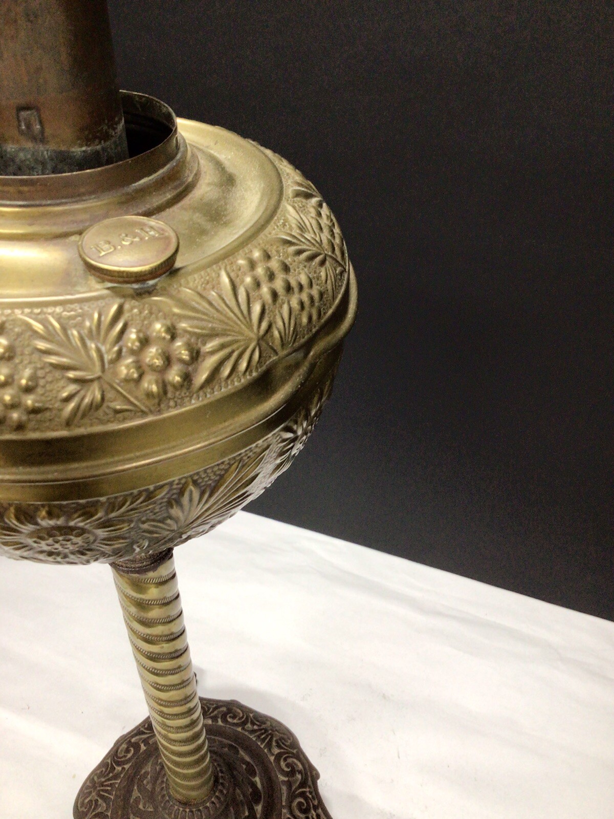 Antique Bradley Hubbard Oil Lamp eBay