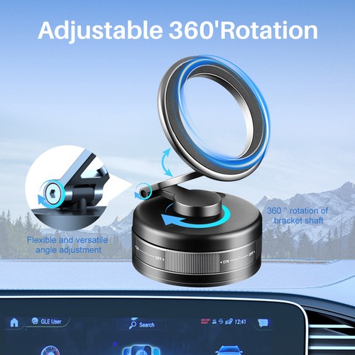 Support Téléphone Magnétique 360 Aspirateur Support Ventouse Support Voiture Pliable Support Voiture - Photo 2 sur 20