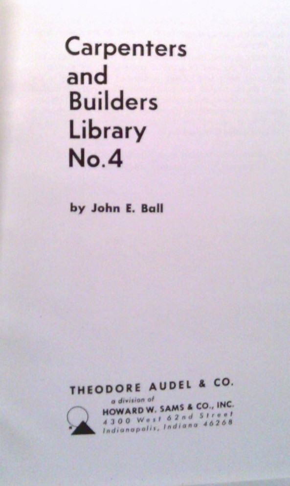 ✅   Audel~Carpenter and Builders Library~4 Volume Set~John Ball~1978~Vintage
